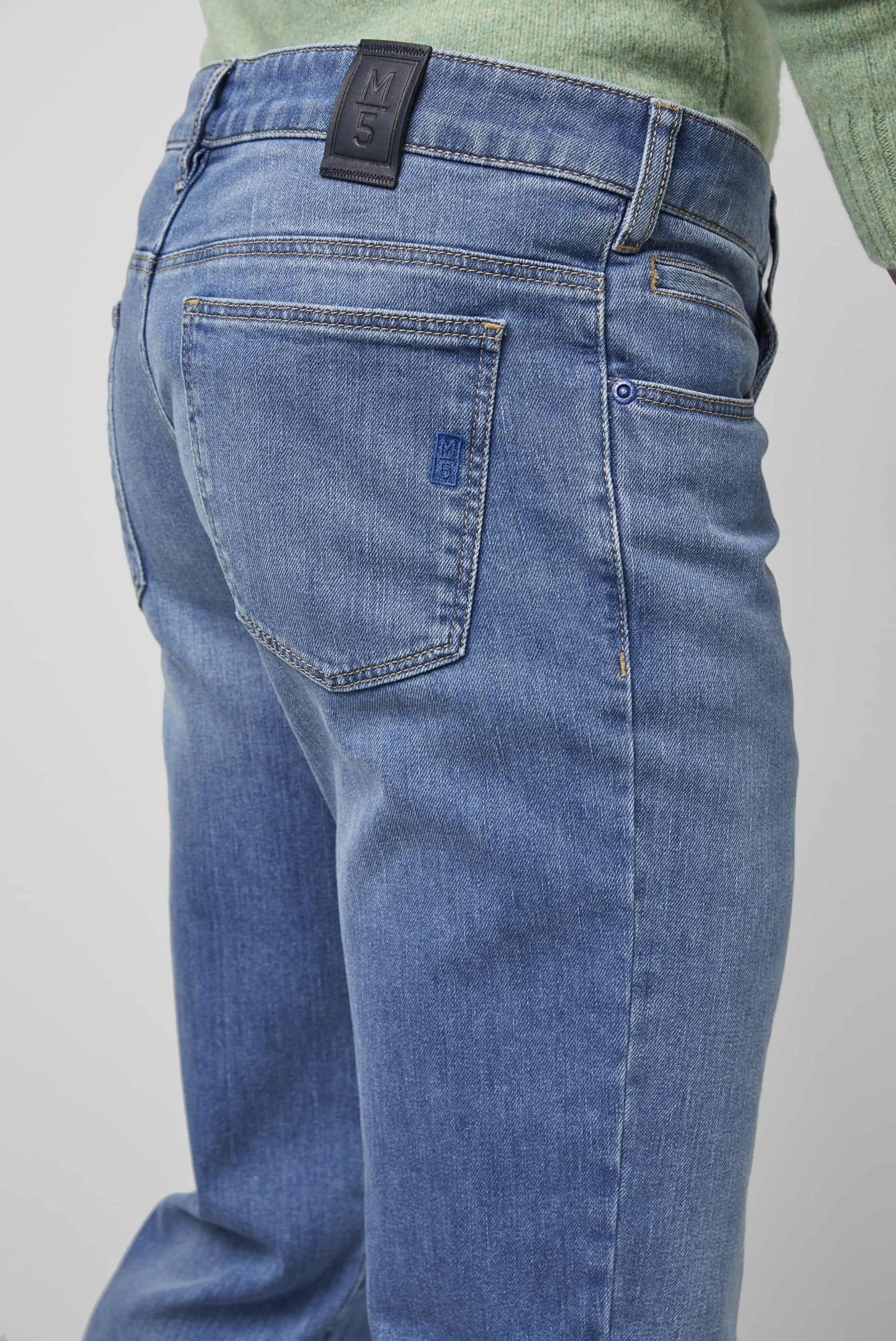 im Fit blau 6209 MEYER Regular Five Pocket Jeans M5 Regular-fit-Jeans Style