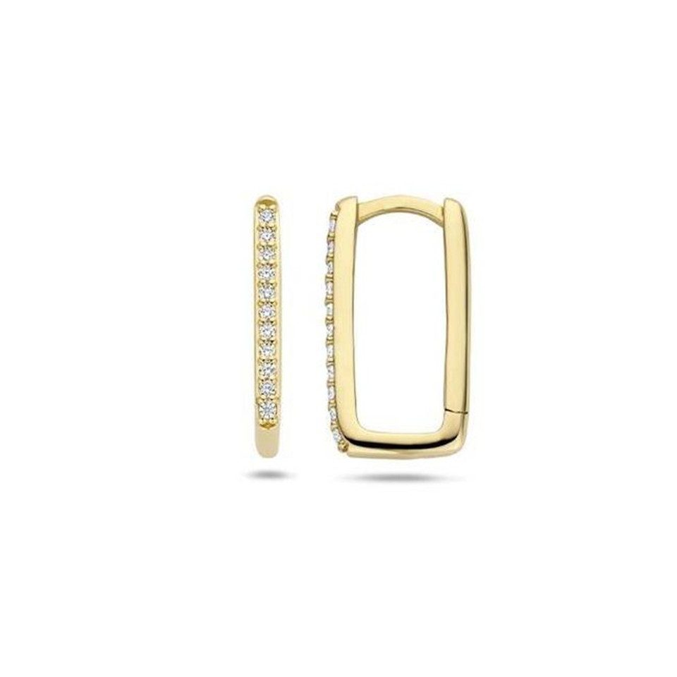 Blush Paar Creolen BLUSH Creolen Rechteckig 14 Karat Gelbgold 7318YZI