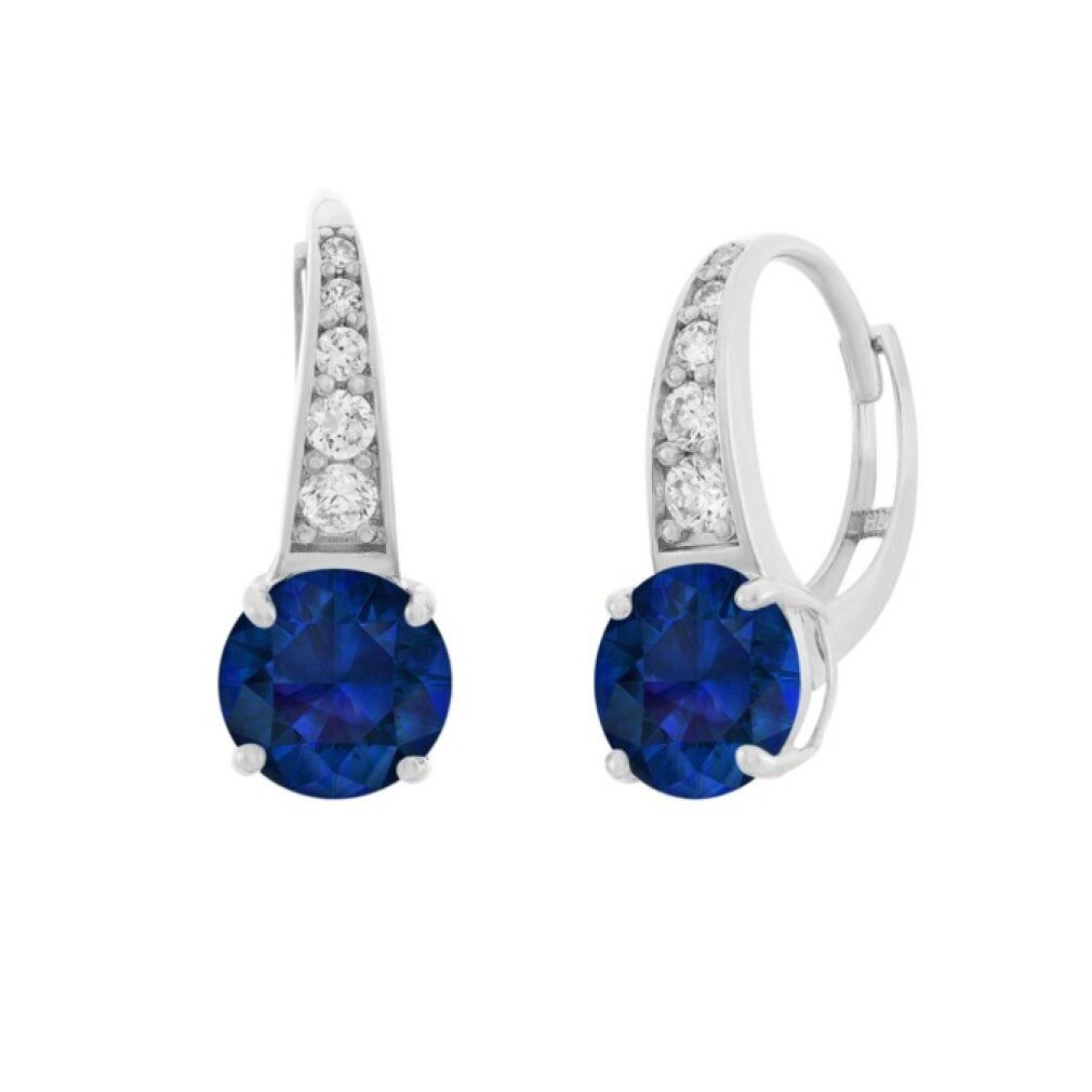 JVD Ohrring-Set Silver earrings with clear and dark blue zircons SVLE0974XH2M100