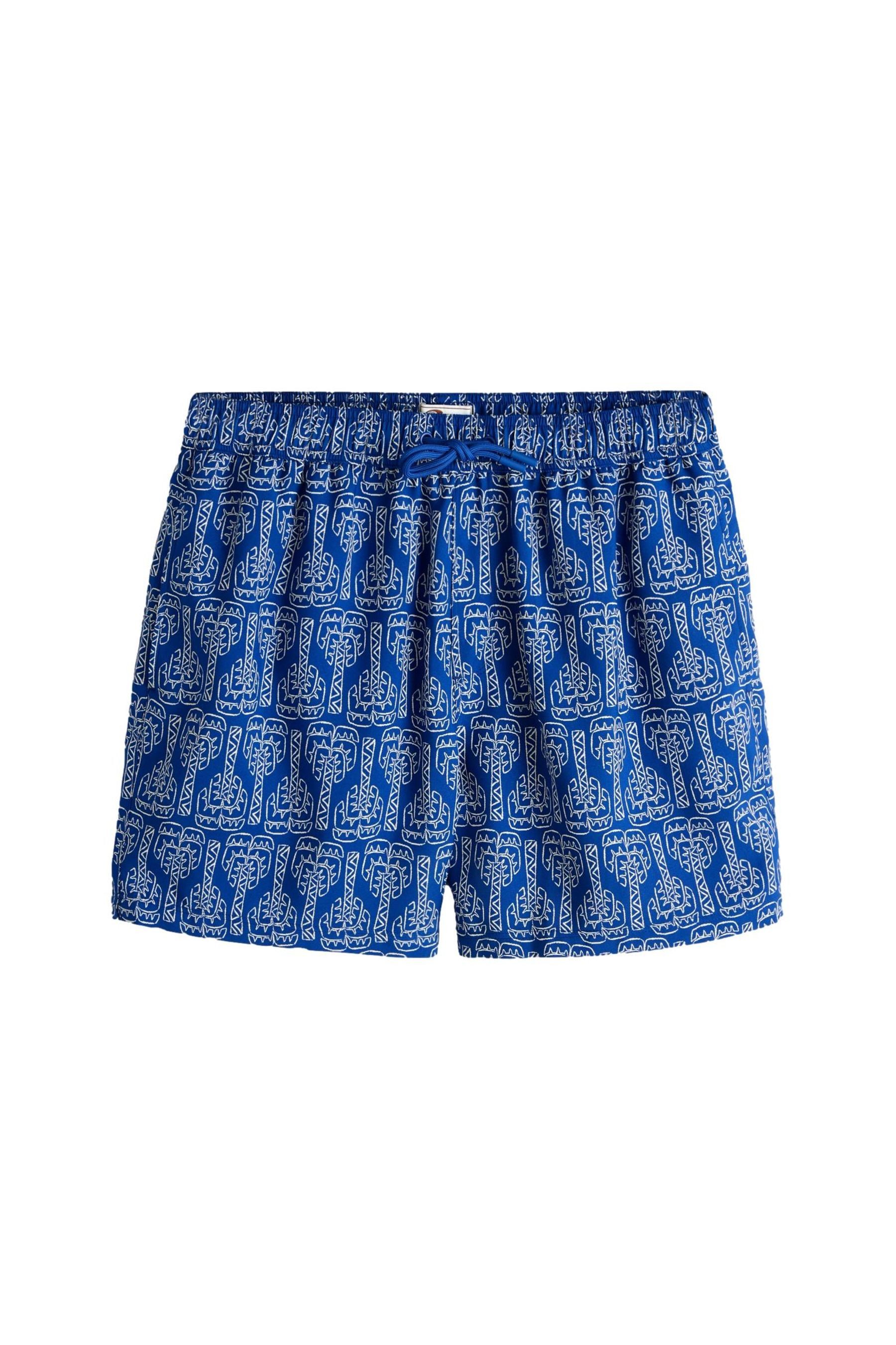 Next Badeshorts Jacquard-Badeshorts mit Palmen-Print, 5{dq} (1-St)