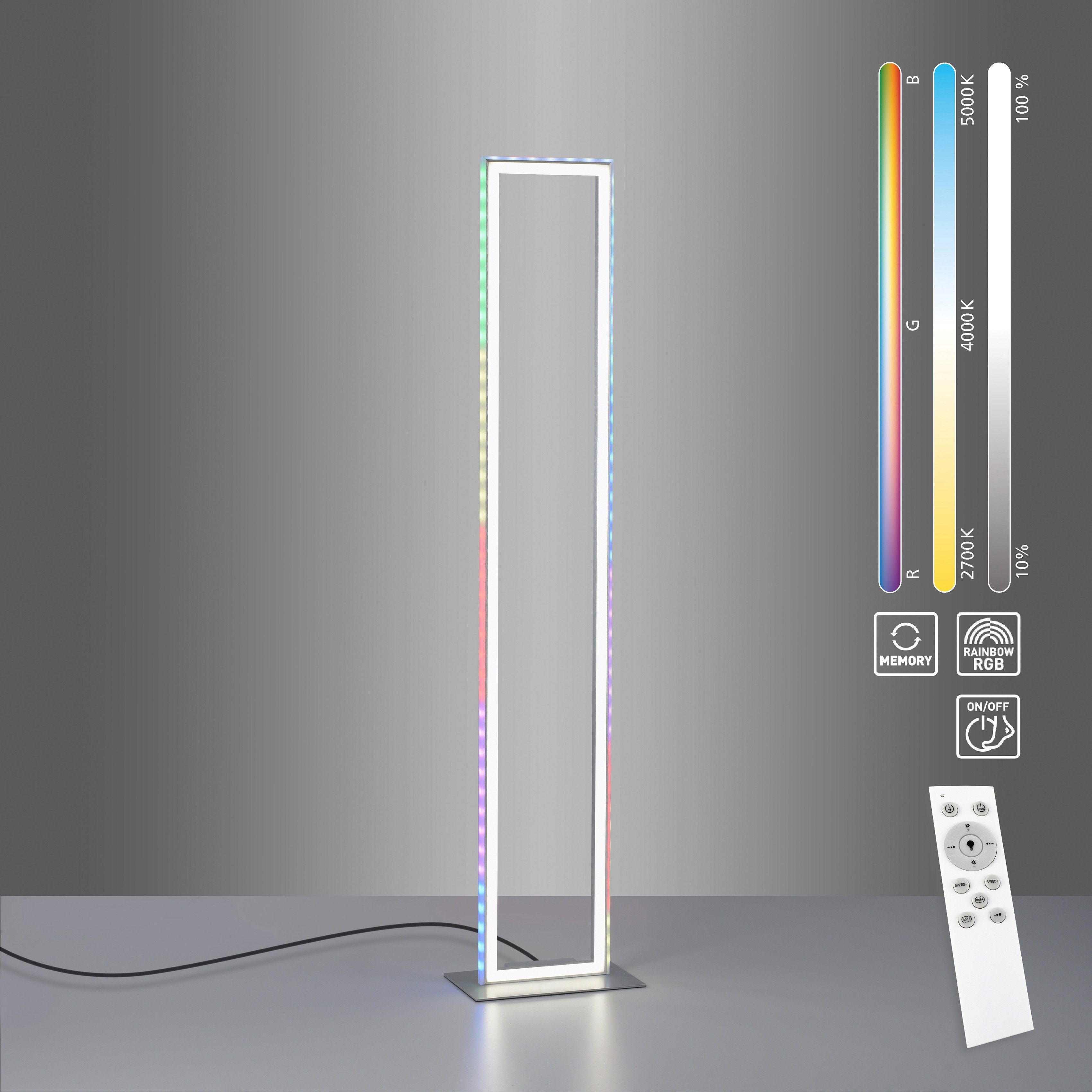 Downlight: 2700-5000K, Infrarot-Fernbed. Fernbedienung, über LED Rainbow-RGB, my integriert, kaltweiß, LED fest inkl. home Luan, Sidelight: warmweiß dimmbar - Stehlampe