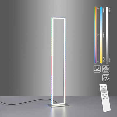 my home LED Stehlampe Luan, dimmbar über Fernbedienung, LED fest integriert, warmweiß - kaltweiß, Downlight: 2700-5000K, Sidelight: Rainbow-RGB, Infrarot-Fernbed. inkl.