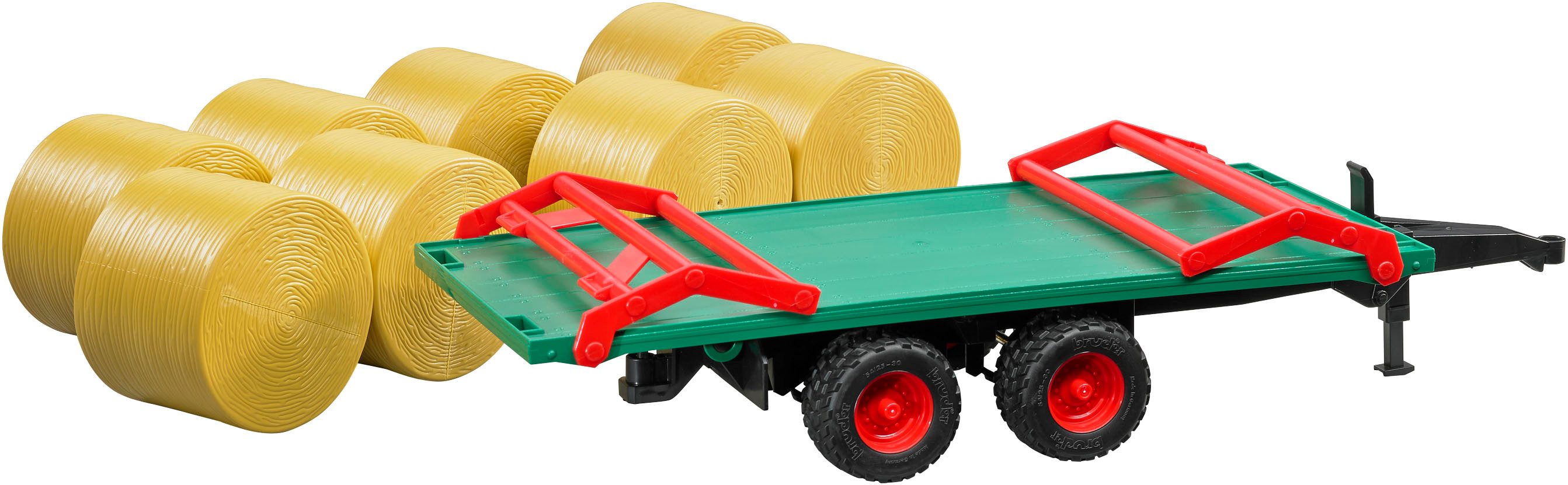 Bruder® Spielfahrzeug-Anhänger Ballentransportanhänger 44 cm mit 8 Rundball günstig online kaufen
