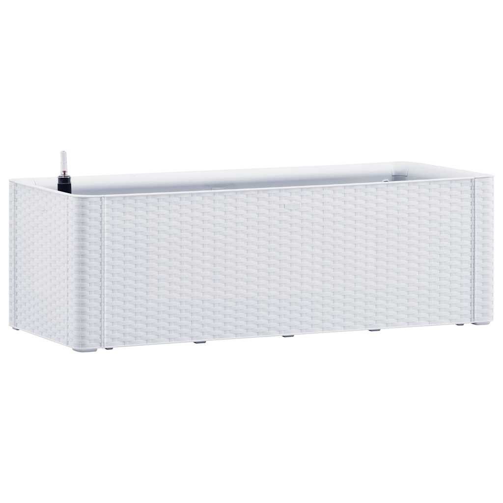 vidaXL Hochbeet Garten-Hochbeet mit Selbstbewässerungssystem Weiß 100x43x33 cm (1 St)