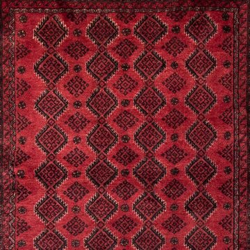 Hochflor-Läufer Belutsch Durchgemustert Rosso scuro 230 x 113 cm, morgenland, rechteckig, Höhe: 8 mm, Handgeknüpft