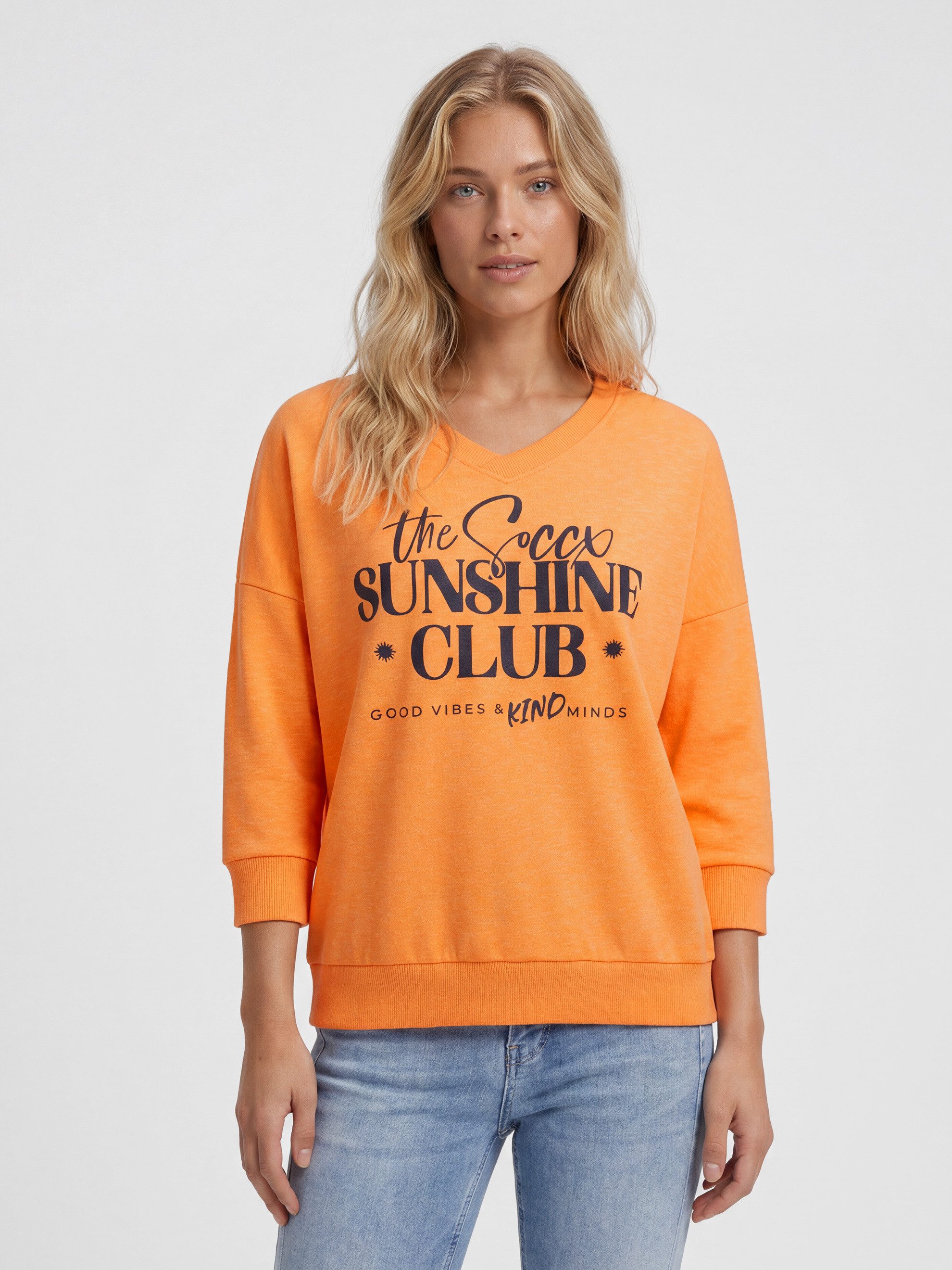 SOCCX Sweater mit überschnittener Schulter