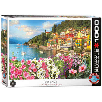 empireposter Puzzle Italien - Lake Como - 1000 Teile Puzzle im Format 68x48 cm, Puzzleteile