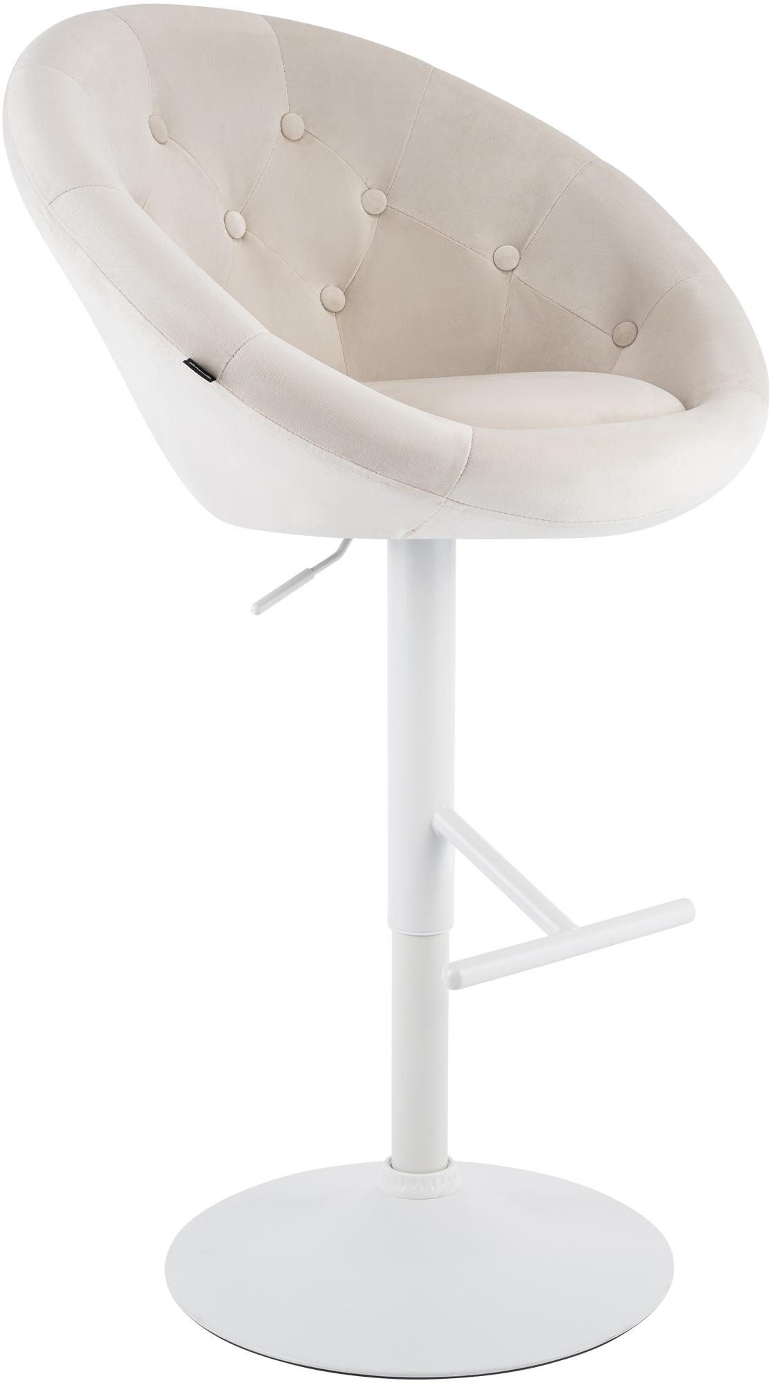 CLP Barhocker London (1er, 1 St., 1er), Samtbezug, höhenverstellbar und drehbar