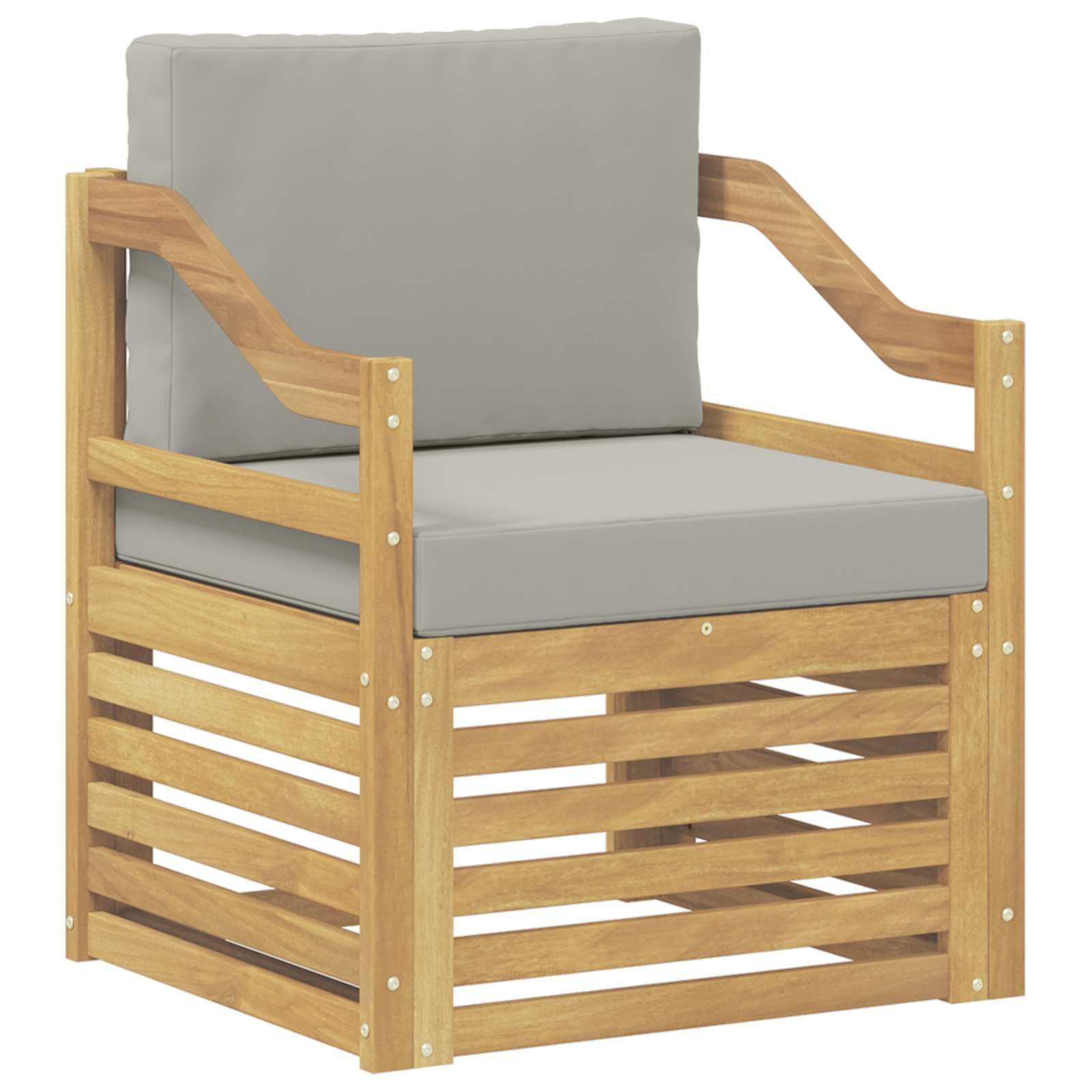 vidaXL Sofaelement Outdoor-Sofa Polyester Weiß (1 St)
