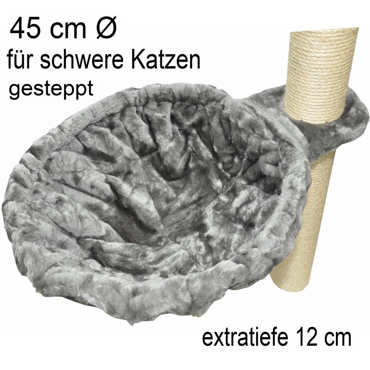 nanook Kratzbaum Liegemulde XL extratief grau Ø 45 cm