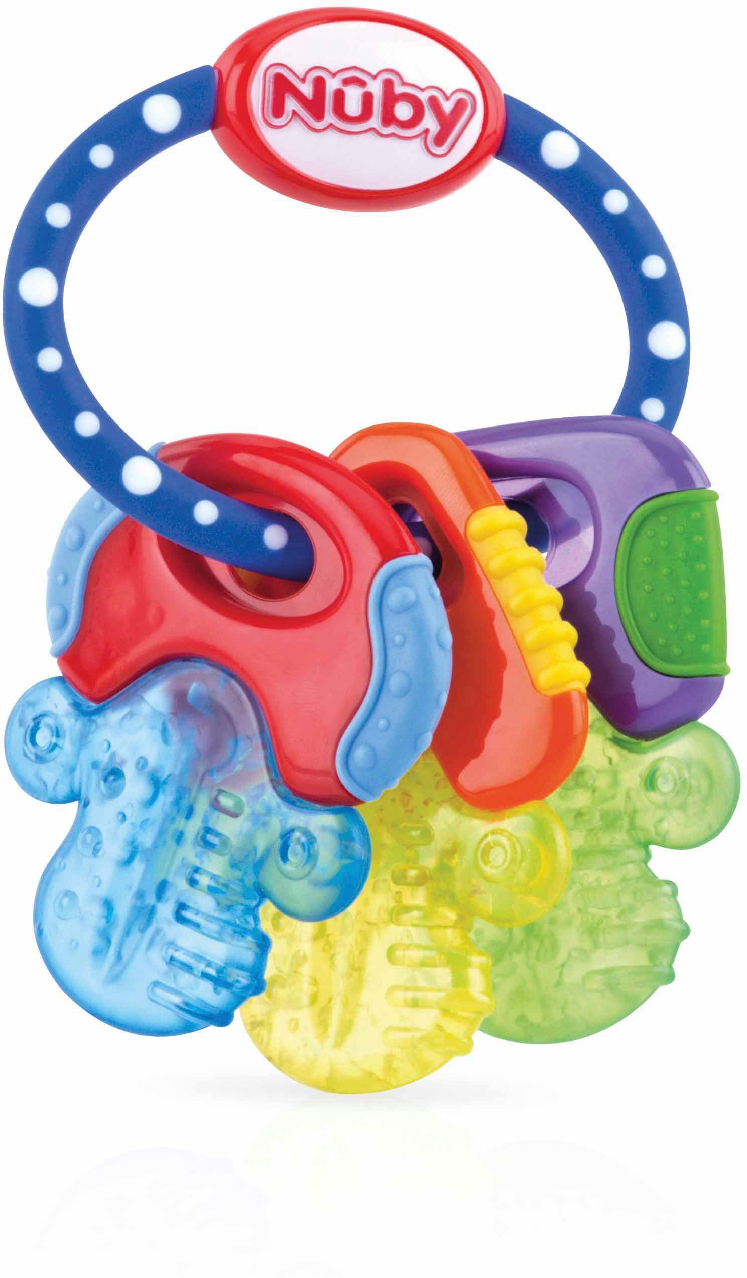 Nuby Beißring Schlüssel, blau, mit Kühlung