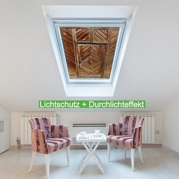 Sonnenschutz Alte Holztür mit diagonalem Muster, Wallario, blickdicht, mit Saugnäpfen, wiederablösbar und wiederverwendbar