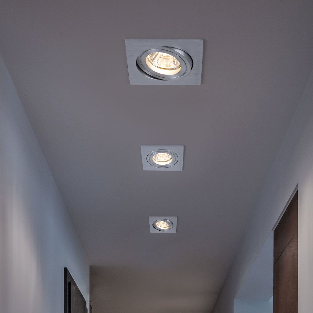 Leuchtmittel nicht inklusive, LED etc-shop Einbaustrahler, Treppenhausleuchte Deckenleuchte Einbauleuchte Flurlampe Deckenlampe