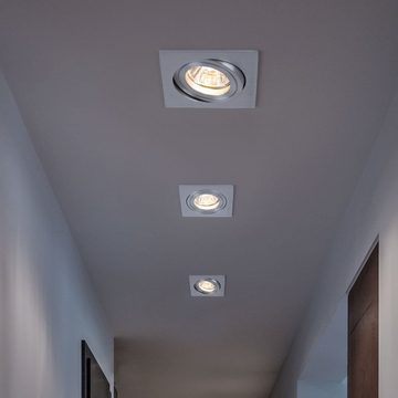 etc-shop LED Einbaustrahler, Leuchtmittel nicht inklusive, Einbauleuchte Deckenleuchte Deckenlampe Treppenhausleuchte Flurlampe