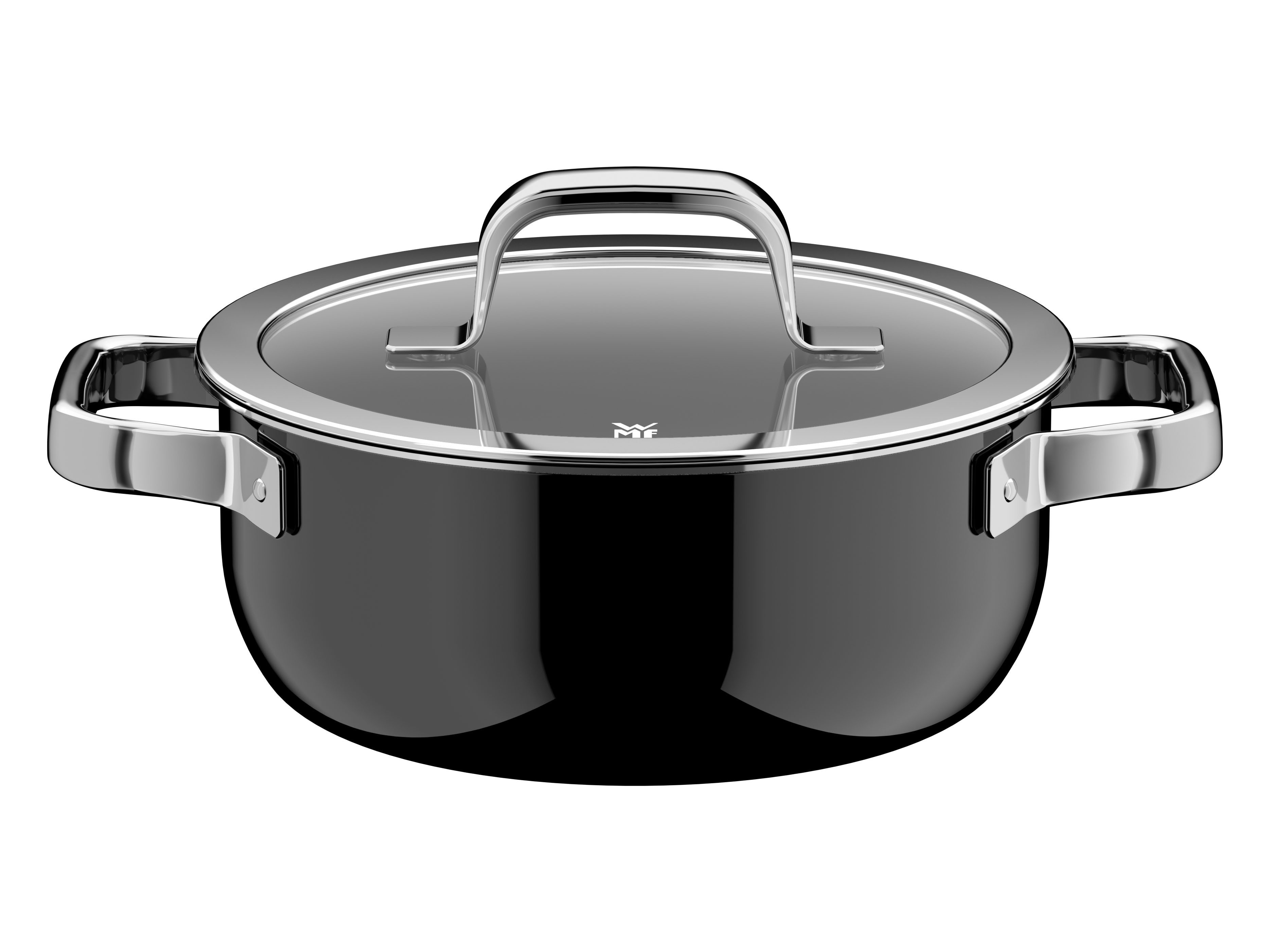 WMF Bratentopf Fusiontec Mineral Pro, Edelstahl, Glas (1-tlg), kratzfeste Oberfläche, wärmereduzierende Hohlgriffe, Made in Germany
