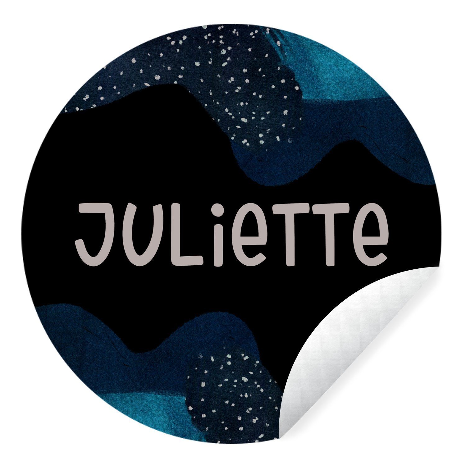 MuchoWow Wandsticker Juliette - Pastell - Mädchen (1 St), Tapetenkreis für Kinderzimmer, Tapetenaufkleber, Rund, Wohnzimmer