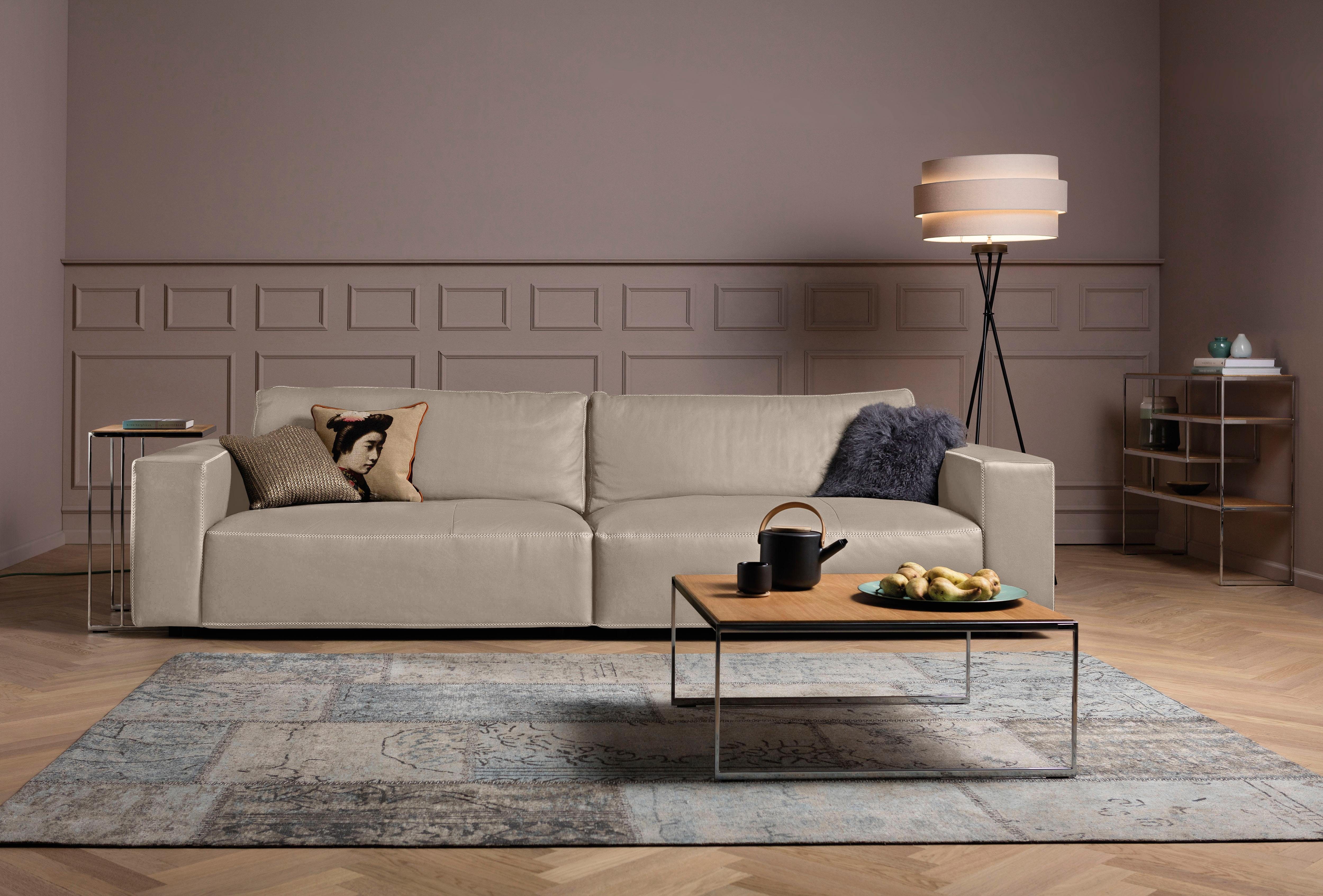 Musterring Big-Sofa LUCIA, in vielen Qualitäten und 4 unterschiedlichen Nähten, 3-Sitzer