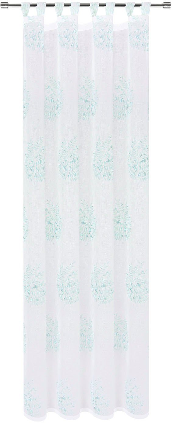 Gerster Gardine Indira (1 St), Schlaufen, halbtransparent, Wirkware, Schlaufenschal "Indira" mit Prägedruck