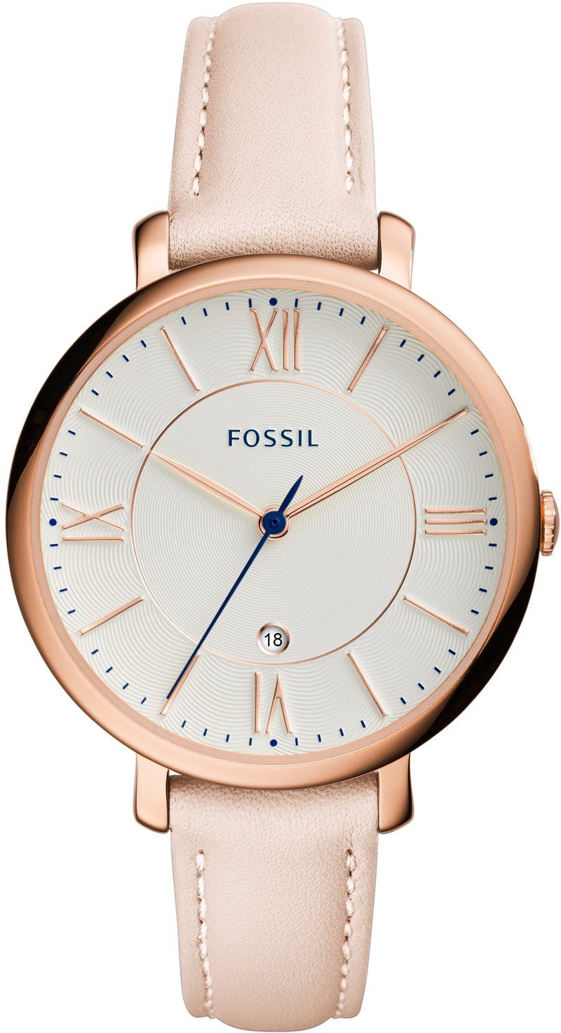 Fossil Quarzuhr JACQUELINE ES3988, Armbanduhr, Damenuhr, Datum, analog, Led günstig online kaufen