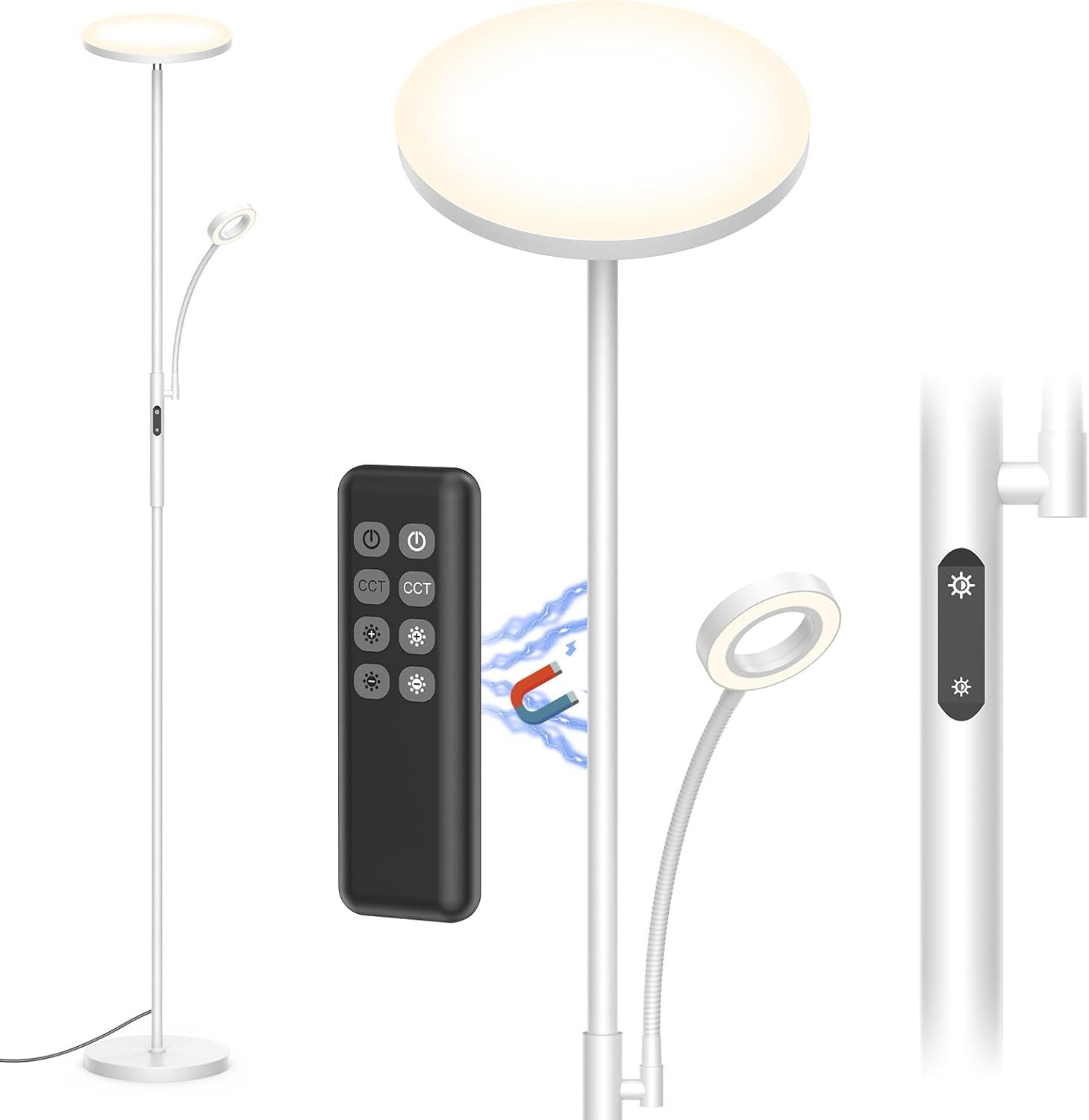 AMDELNE LED Stehlampe Moderne dimmbare Stehleuchte, günstig online kaufen
