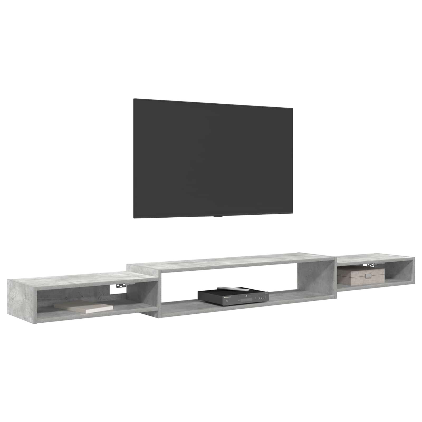 vidaXL Regal Wandmontierter TV-Schrank Wandhalterung Betongrau, 1-tlg.