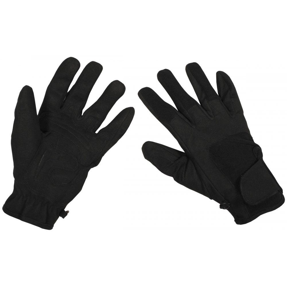MFHHighDefence Multisporthandschuhe Fingerhandschuhe, Worker light, schwarz - XXL