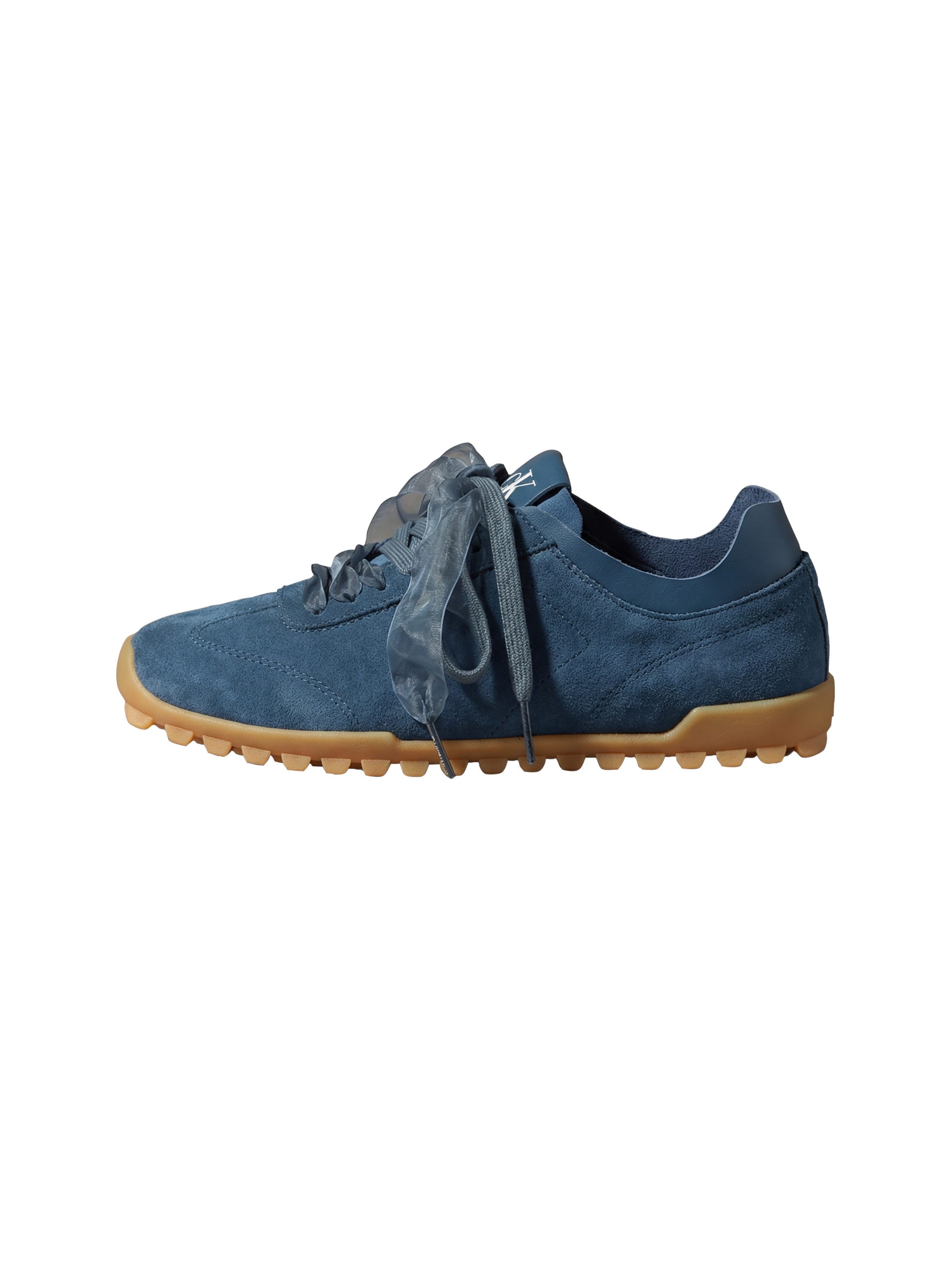 Calvin Klein LOW PROFILE RUN MG SUE DB LACES Sneaker Halbschuh, Trendy-Schnürschuh, Freizeitschuh mit CK-Prägung
