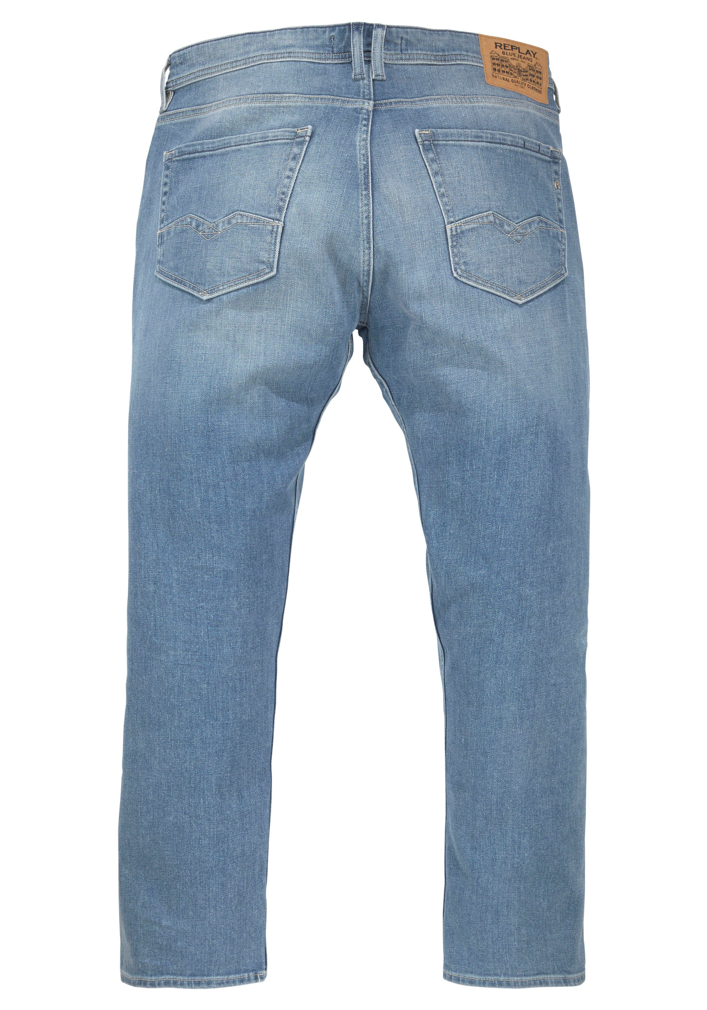 Replay Tapered-fit-Jeans blue Rocco light