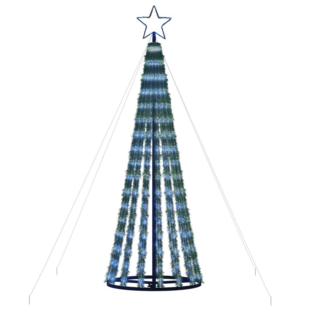 Kegelform vidaXL Weihnachtsbaum Blau cm Lichterkette Außenbereich 275 LEDs 180