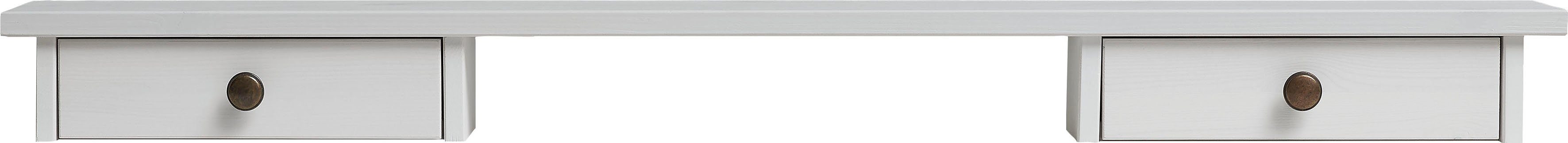 Wohn[glück]lich by Infantil Schreibtischaufsatz Solvita, Tischaufsatz Schminktisch Aufsatz Kiefer massiv Breite 120 cm Landhaus