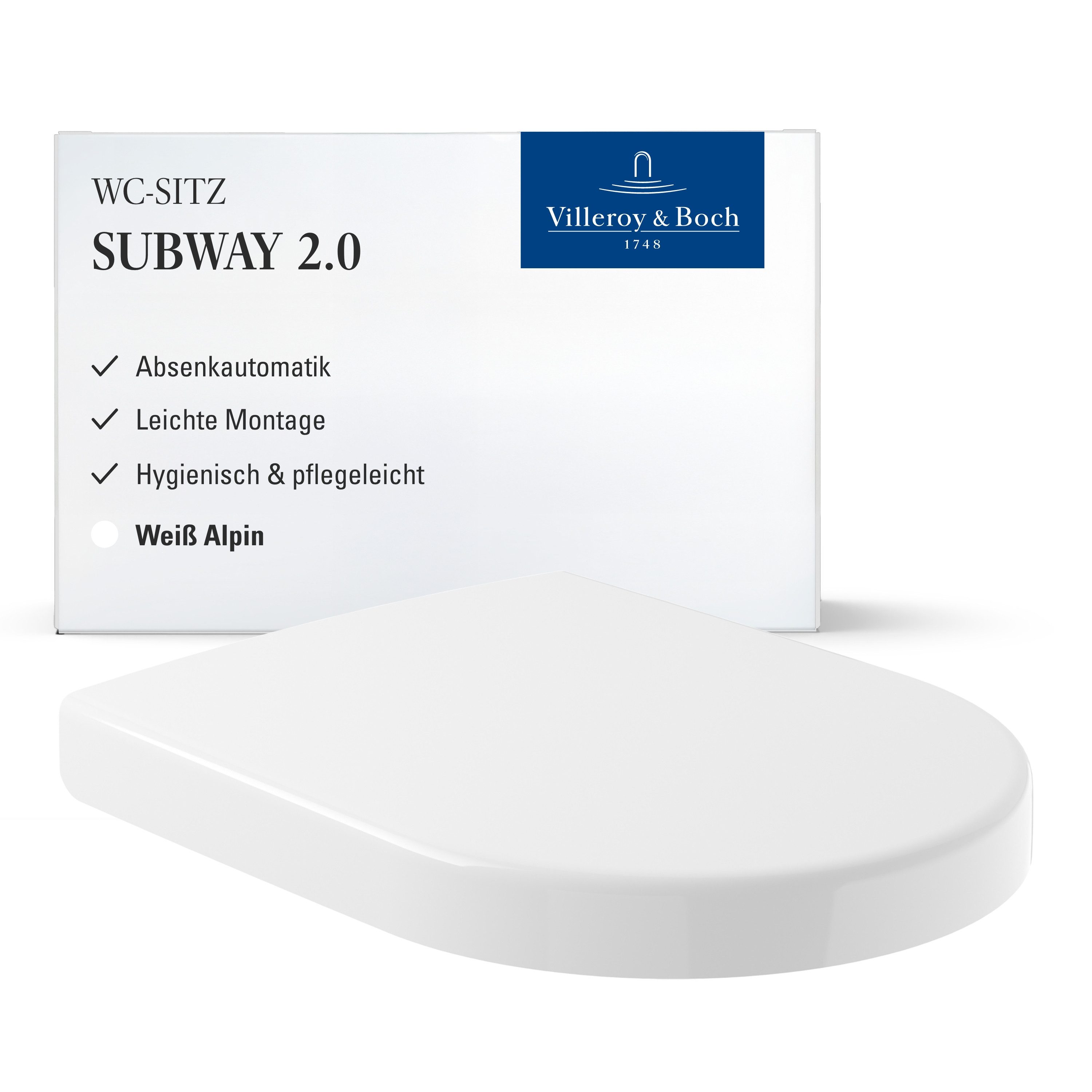 Villeroy & Boch WC-Sitz Subway 2.0, Absenkautomatik, abnehmbar & bruchsiche günstig online kaufen