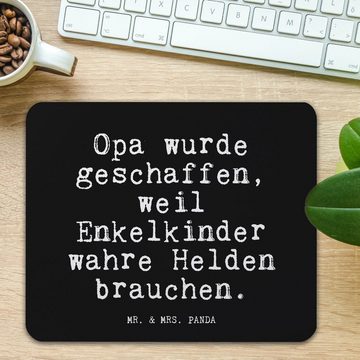 Mr. & Mrs. Panda Mauspad Opa wurde geschaffen, weil... - Schwarz - Geschenk, Enkelkinder, Mous (1-St)