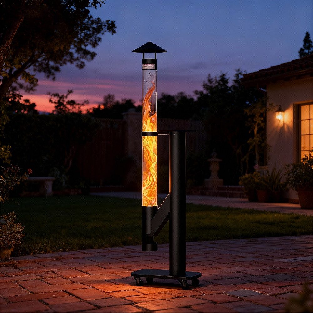 Meulbaty Feuerstelle Pellet-Terrassenofen, 180 cm hoher Holzpelletofen, (1- günstig online kaufen