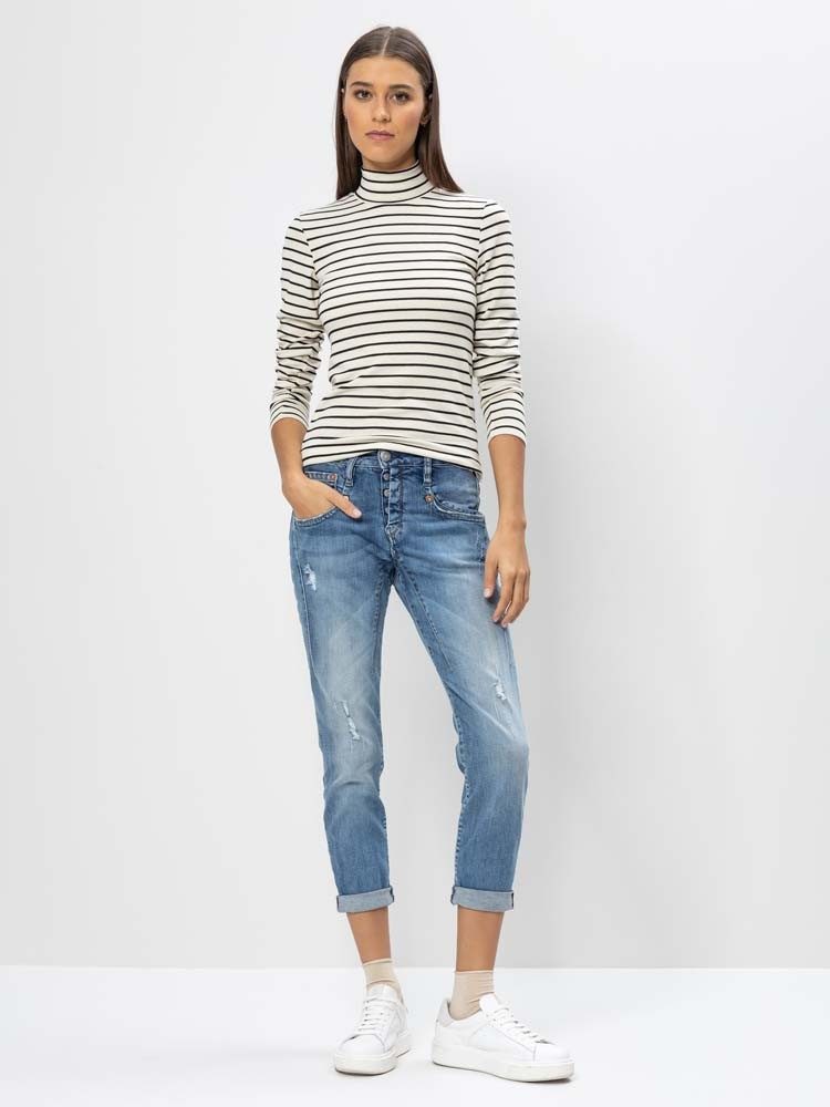 Herrlicher Boyfriend-Hose 5318-OD100 Herrlicher, Shyra Cropped Jeans destroy