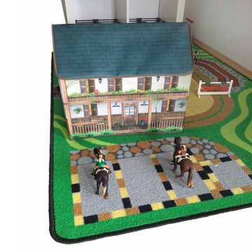 Spielzeugtruhe Motiv Aufbewahrungsbox mit Deckel Bauernhaus Landhaus faltbar