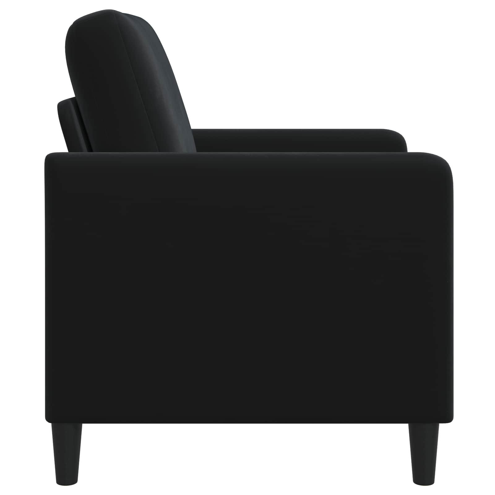 vidaXL Sofa Sofa mit Stauraum Schwarz 72 x 78 x 87 cm Polyester, 1 Teile – Bild 5 von 5