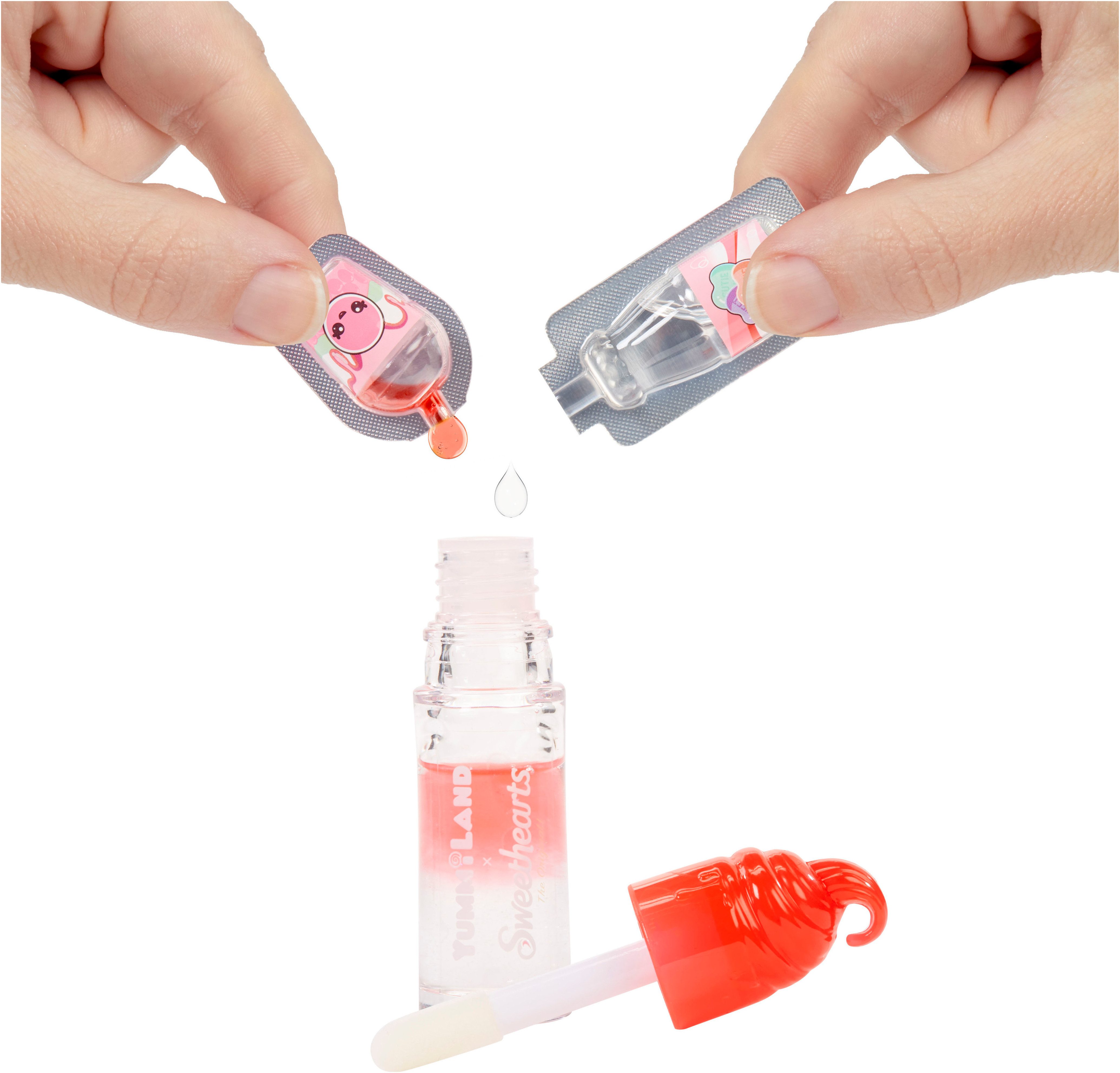 YUMMILAND Minipuppe Yummiland Sweet Lip Gloss-Ruby Hearts, inklusive Schlüsselanhänger