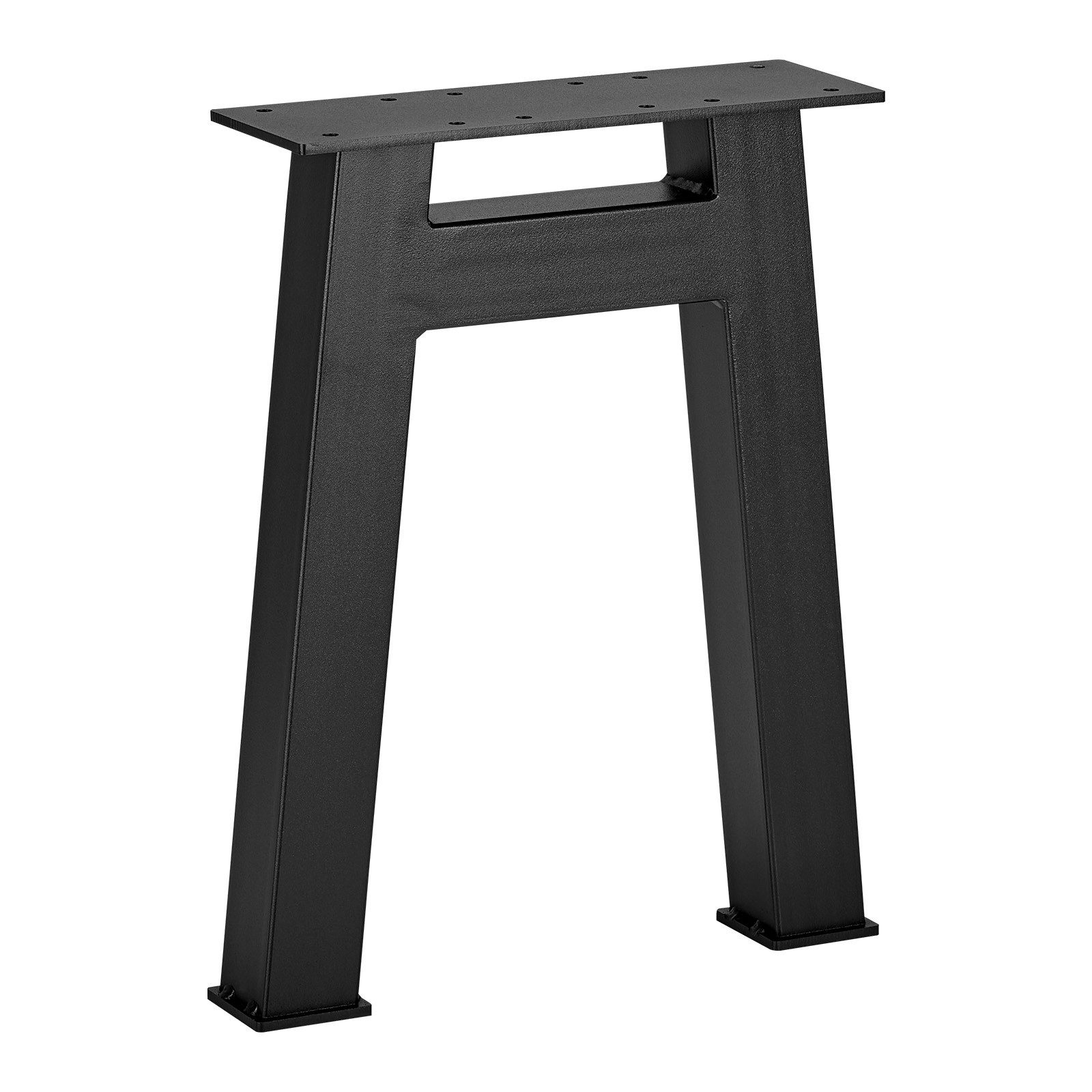 SO-TECH® Möbelfuß Tischgestell Bankgestell Bankuntergestell Tischkufe, (1-St), H-Form Stahl schwarz Profil 50 x 50mm Höhe 420mm Tiefe 305mm