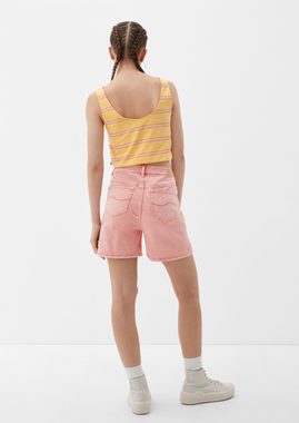 QS Jeansshorts Jeans-Shorts Mom / Relaxed Fit / High Rise / Straight Leg