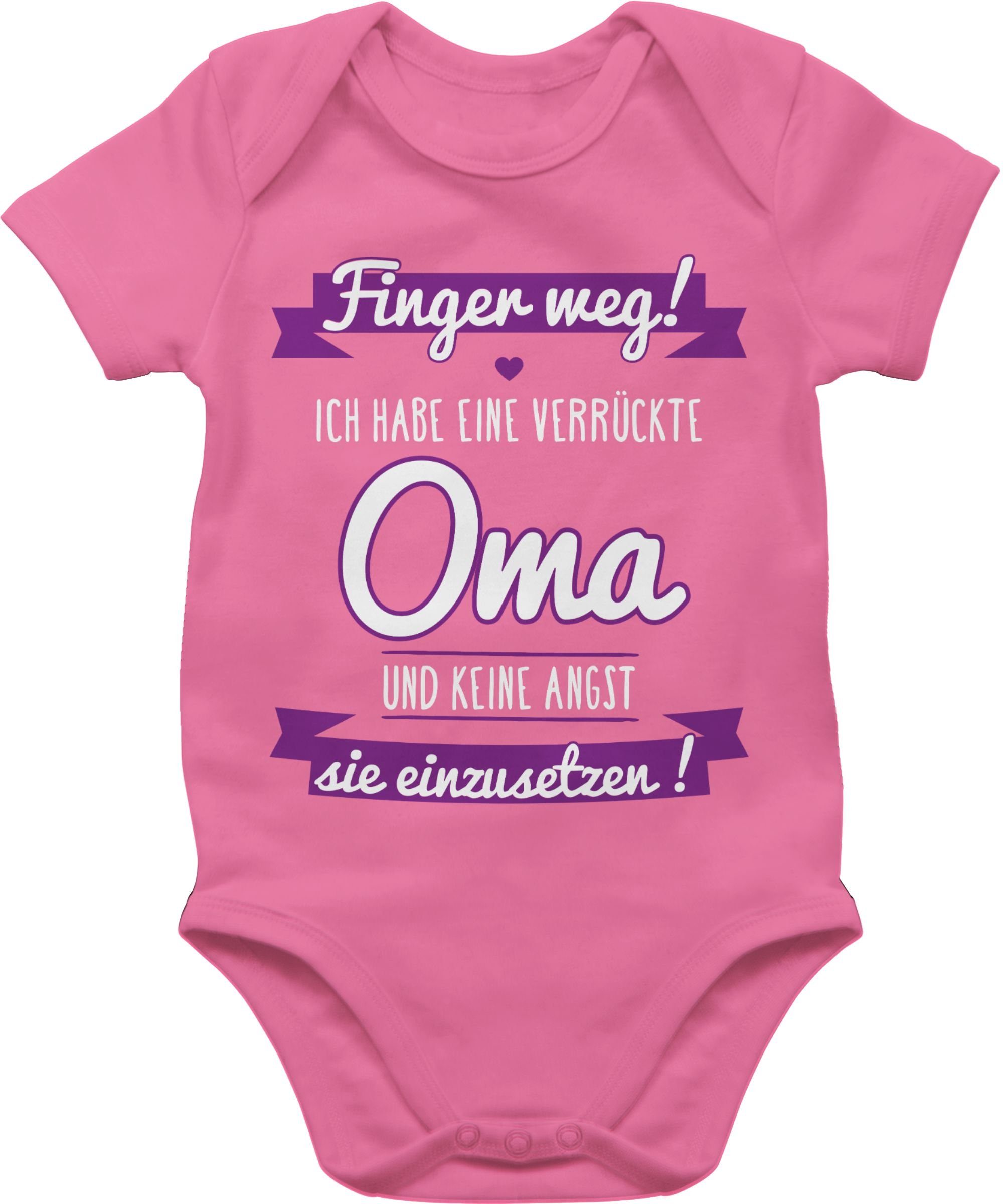 Oma habe eine verrückte Shirtracer Sprüche Ich Pink Baby Shirtbody 2