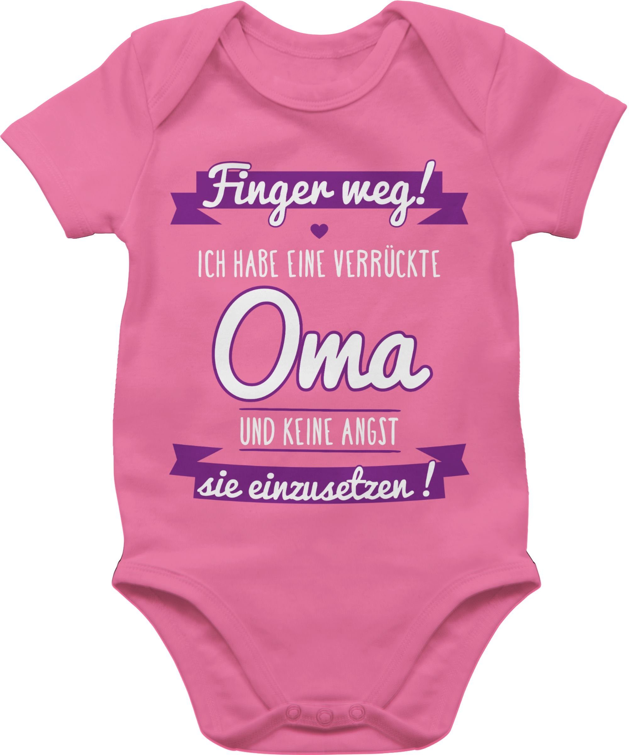 Shirtracer Shirtbody Finger weg ich habe eine verrückte Oma I Sprüche Baby