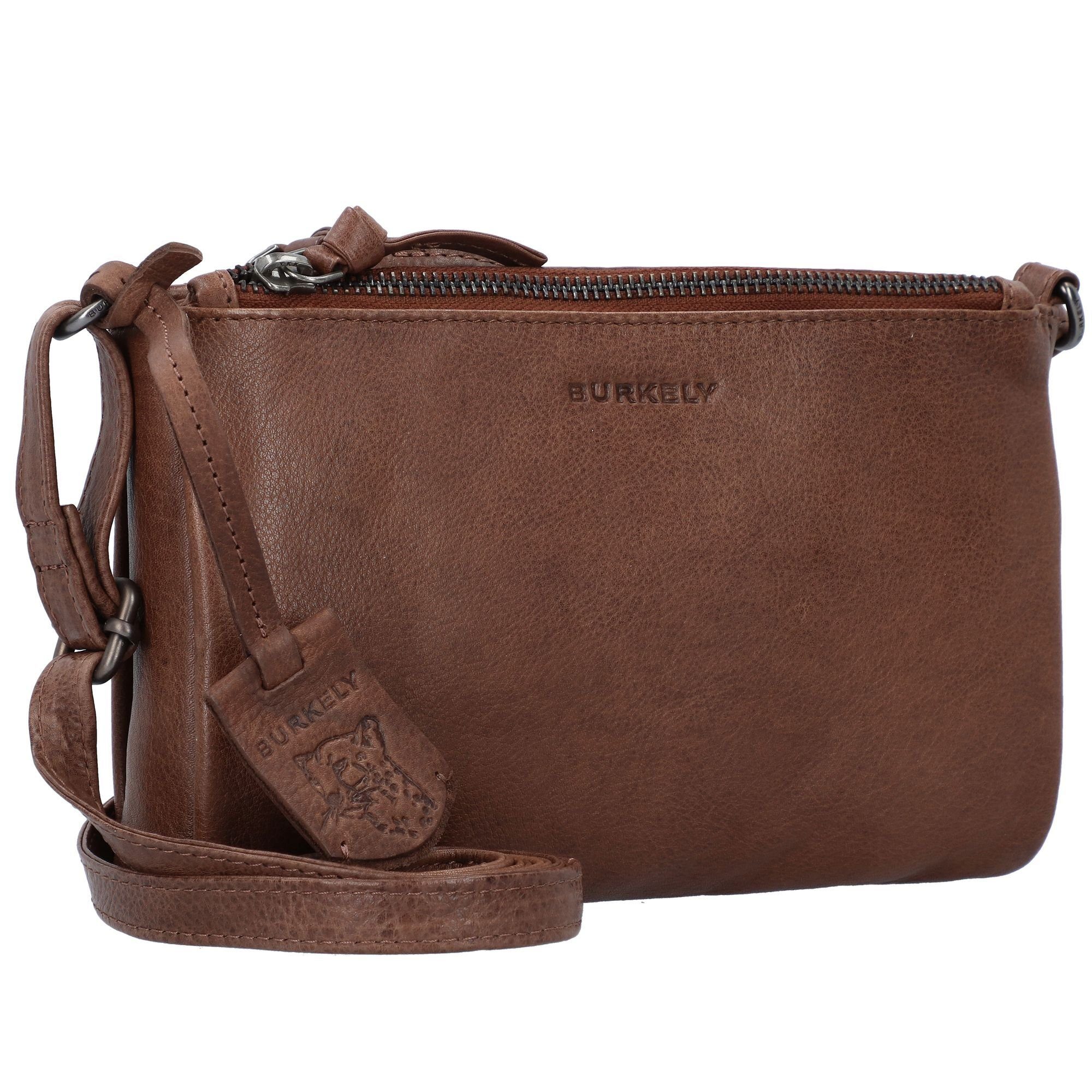 JOLIE, JUST Burkely Umhängetasche bark brown Leder