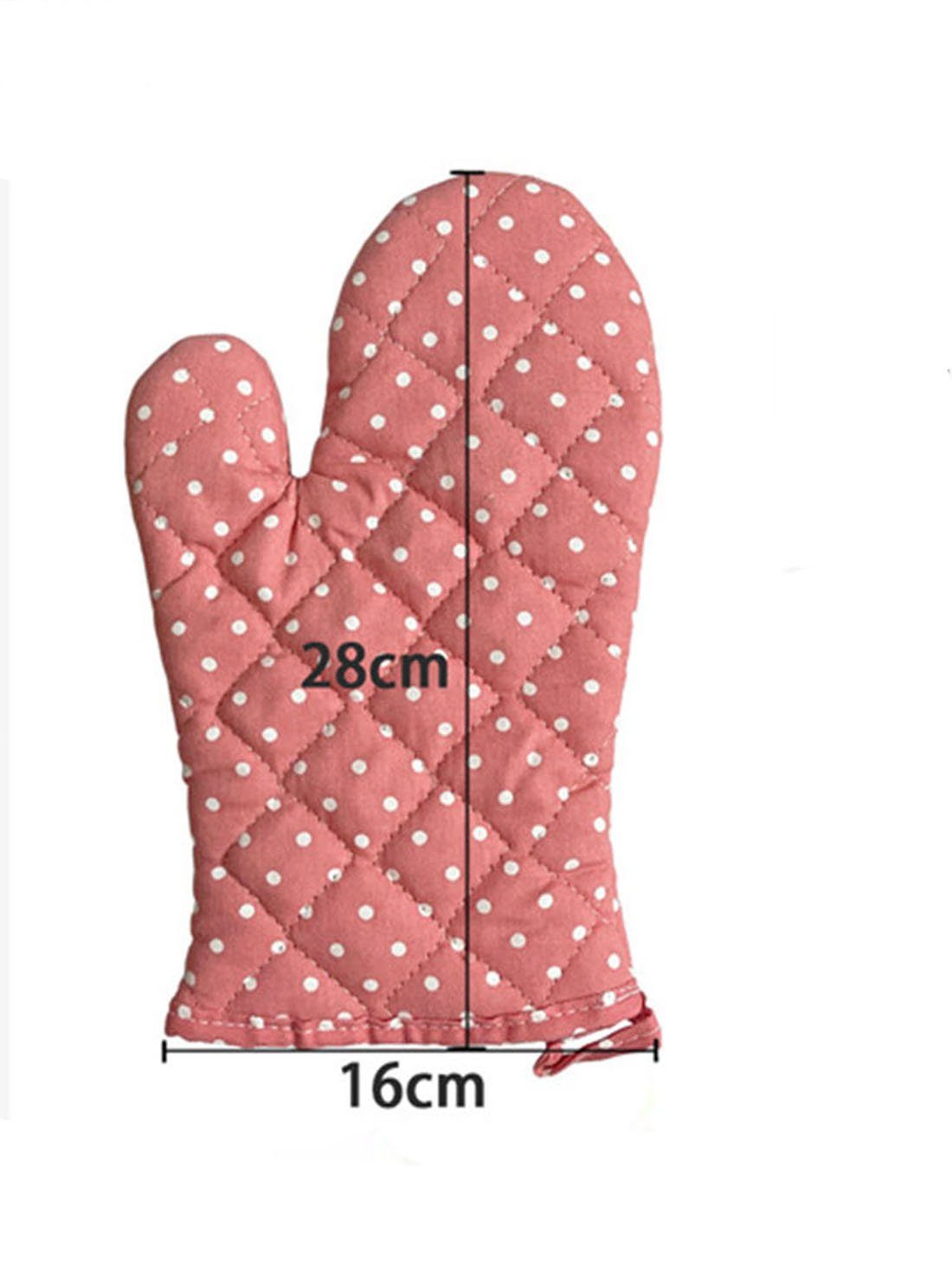 Handschuhe Topflappen für (Paar) rosa Mikrowellenherde CTGtree Verbrühungsschutzhandschuhe