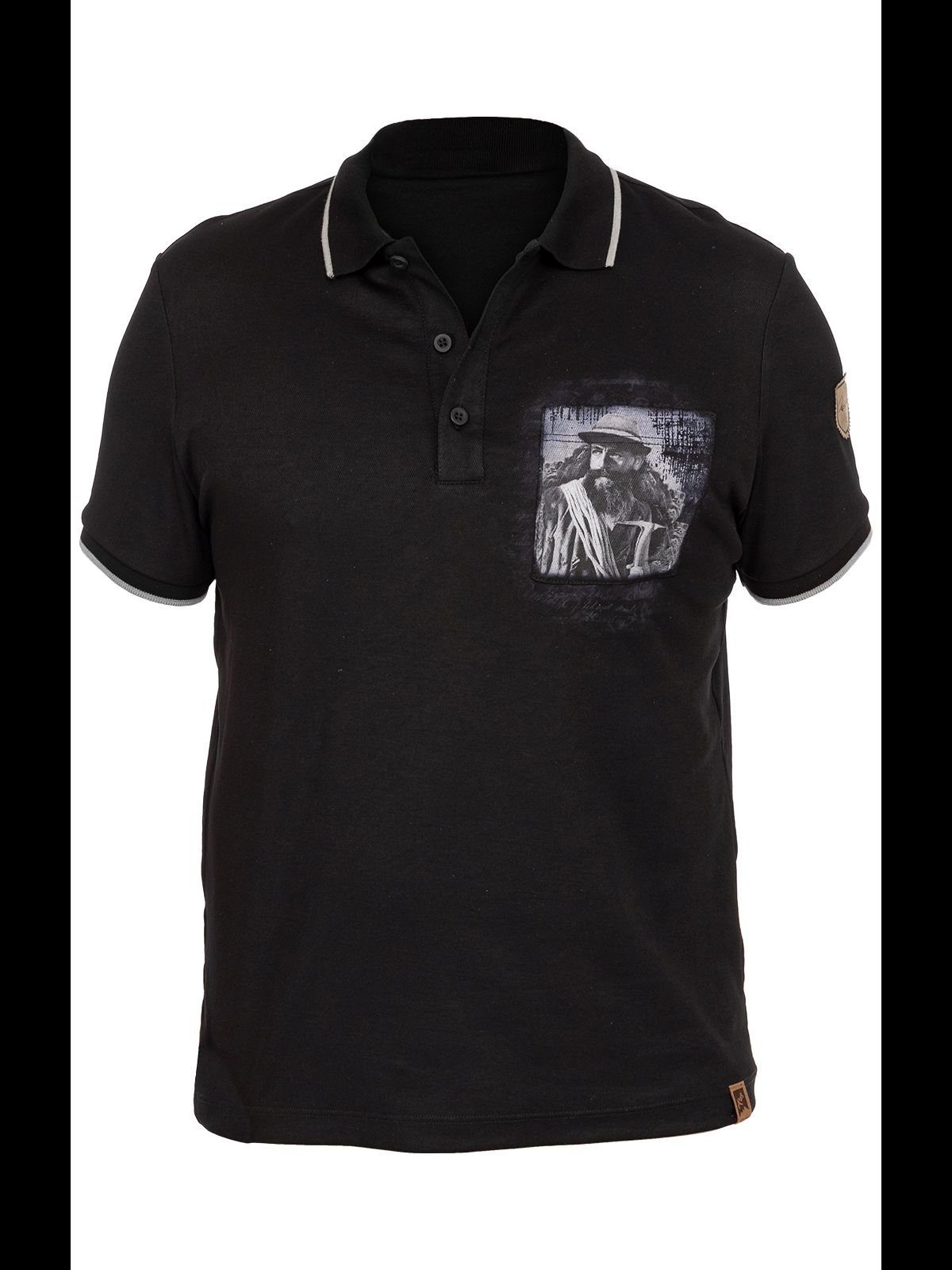 Almgwand Trachtenshirt T-Shirt PUTZENTALALM schwarz
