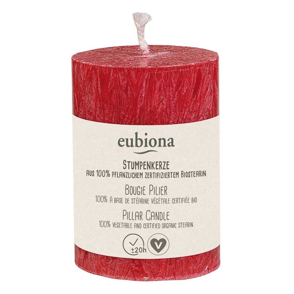 eubiona Formkerze Stumpenkerze 56x80 - rot