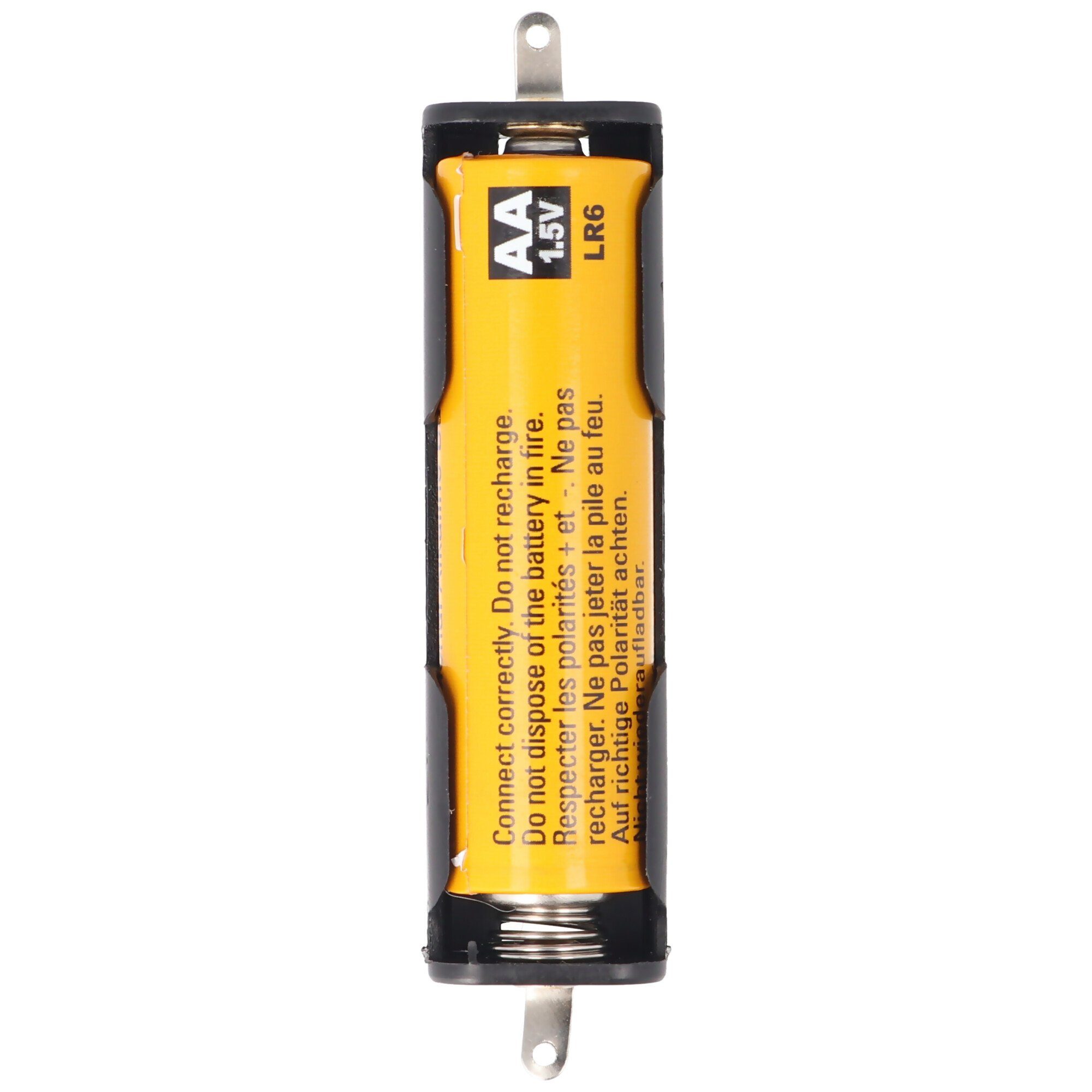 AccuCell AccuCell Batteriehalter für 1x Mignon AA Batterie, LR6 Batterie Akku