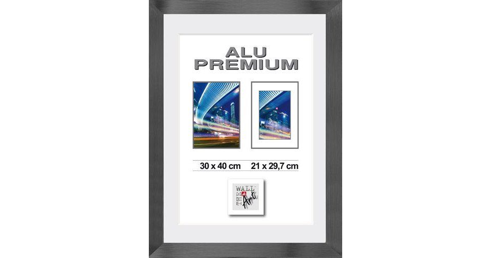 The Wall - the art of framing AG Bilderrahmen Aluminiumrahmen Quattro schwarz, 30 x 40 cm | Einzelrahmen