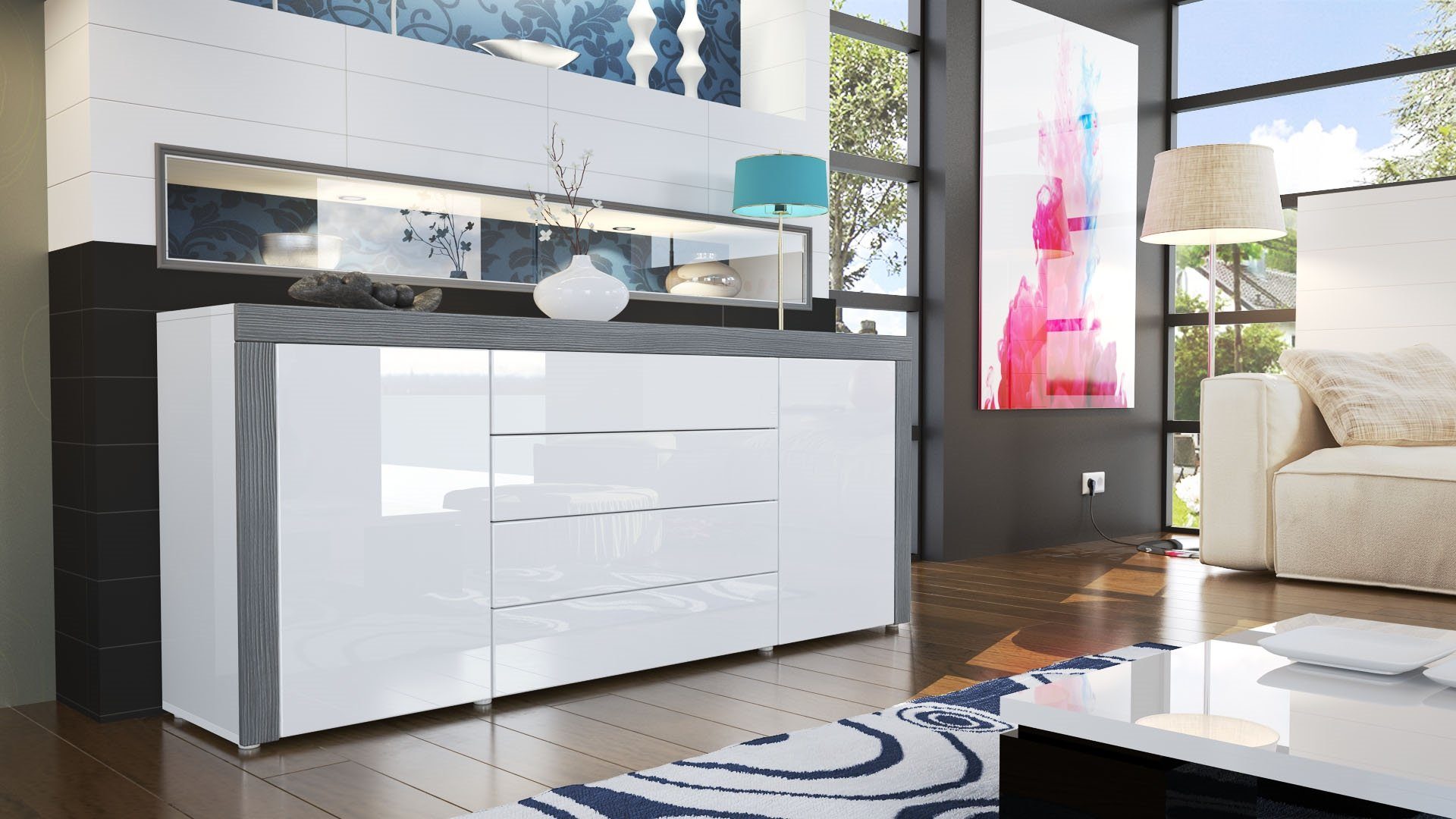 Vladon Sideboard La Paz V1 (Kommode, günstig online kaufen