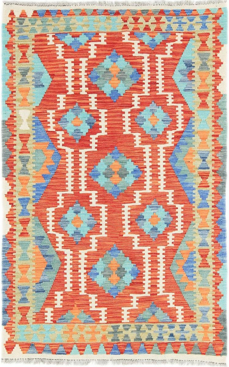 Orientteppich Kelim Afghan 104x163 Handgewebter Orientteppich, Nain Trading, rechteckig, Höhe: 3 mm