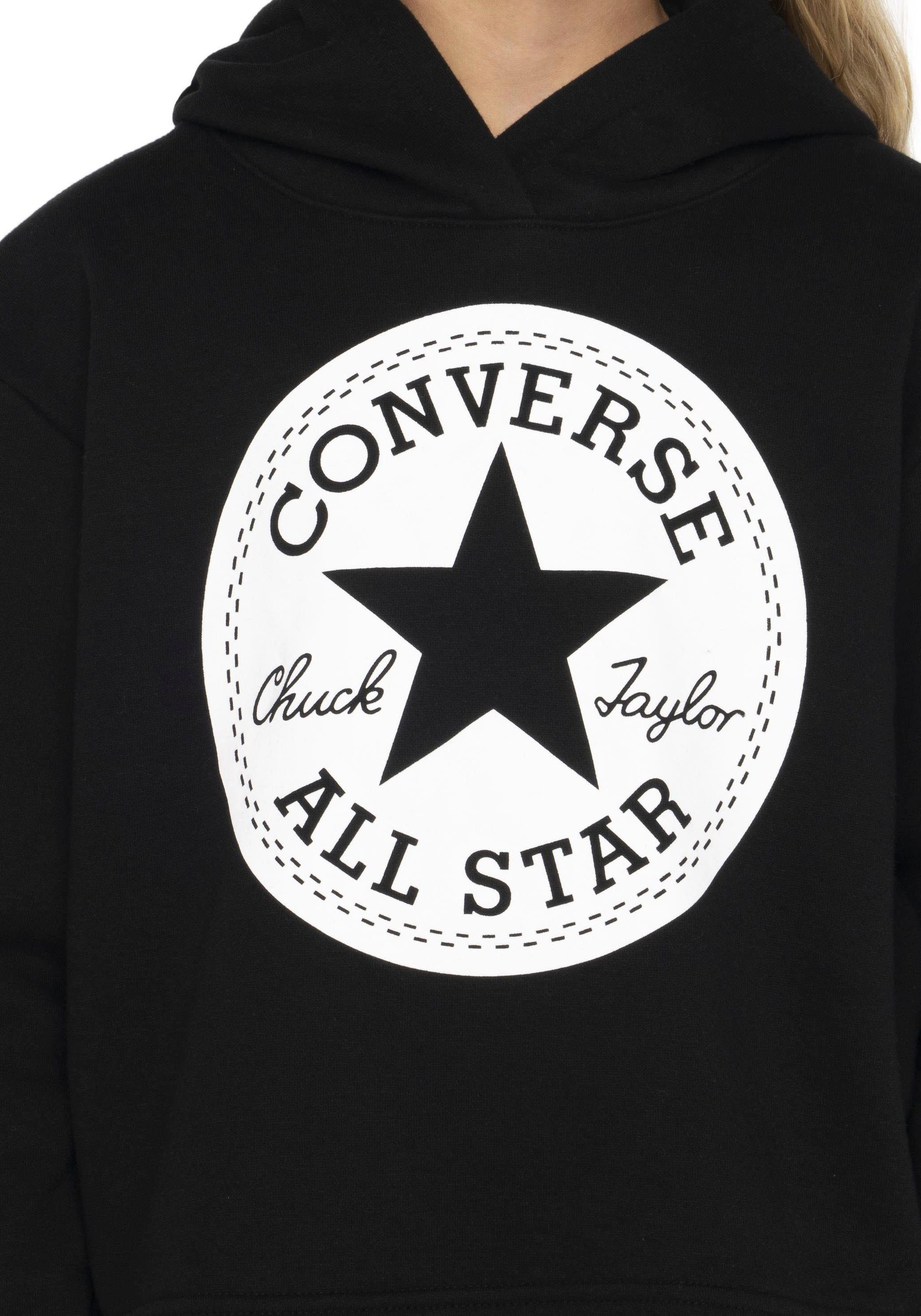 PATCH CROPPED CHUCK HOODIE Converse Kapuzensweatshirt black für Kinder -